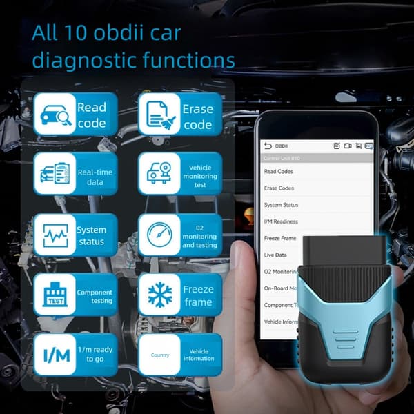 Real Time Data Læsning Automotive Diagnostisk Værktøj Professionel OBD2 Scanner