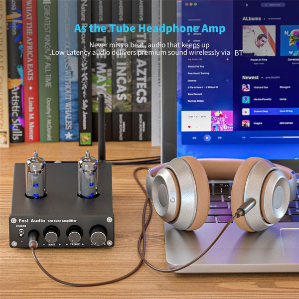 Kompakt rörförstärkare med 50Wx2-utgång Mångsidig 2-kanalsförstärkare höjer ditt lyssnande för förbättrat ljud hållbart EU