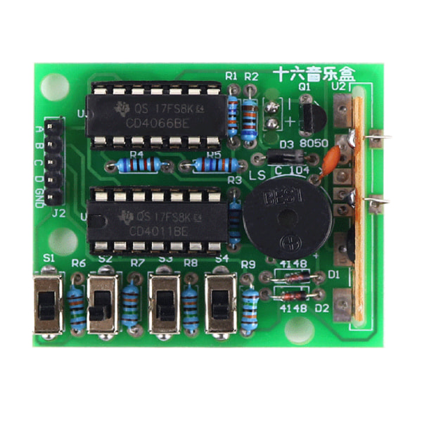 Uppgradera DIY Electronic 16 Music- Sound Box DIY Kit Module Lödövningar Inlärningssatser för Arduino- Voltage 4.5-5V
