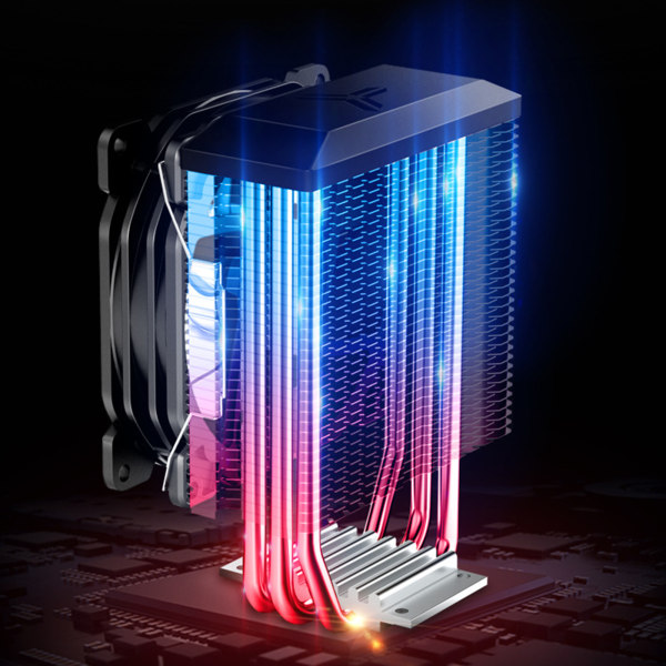 CR1300 3 Heat-pipes Tower 9cm 4 Pin PC Dator Kylning CPU Kylare Fläkt RGB 12V PWM Kylare Kylfläns för AMD/LGA 1151