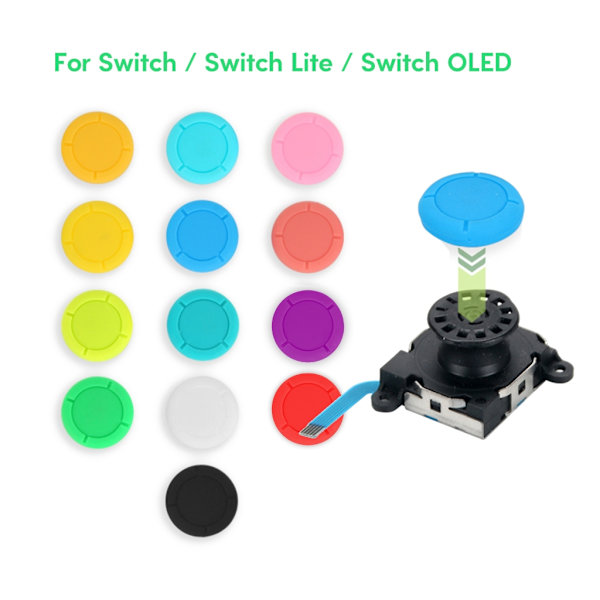 1 par Rocker Cap för NS OLED- cover Spelkontroller Joystick-byte- cover Speltillbehör Red