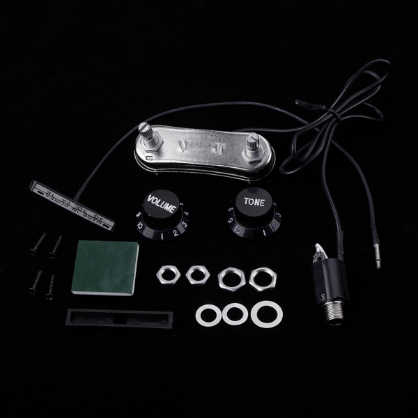 Elektrisk violin Gitarr Broförstärkare Tyst DIY Violin EQ Preamp Akustisk till Elektrisk Byggprojekt Piezo Pickup Set