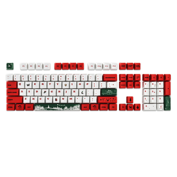 123 nycklar Keycaps OEM Profile PBT Dye Sub Christmas Theme Keycap för GMMK Pro Mekaniskt tangentbord Röd Grön Keycap DIY