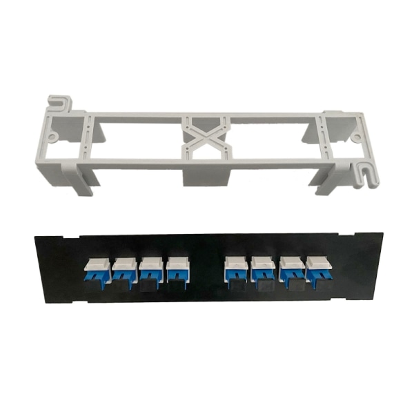 8-portars SC optisk fiberpatchpanel RJ45 nätverkskabeladapter Jack Ethernet distributionsram Nätverkshylla