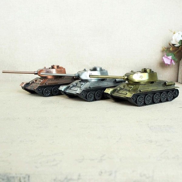 Legering för Tank Cannon Model Metal Mekanisk Desktop Crafts Metal Ornament Bronze