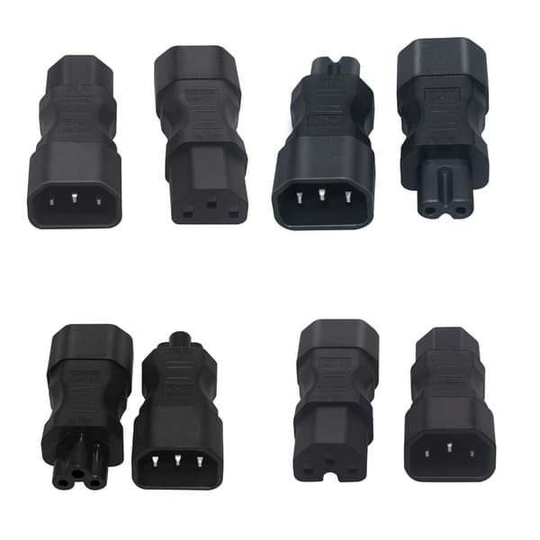 Universal Adapter Bærbar Han til Hun Adapter C14 til C13/C14 til C15 ABS C14 to C15