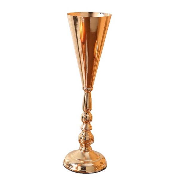 Guldblommavas Antikt mode Metallblomkruka Lyxvaser Dekor Använd centerpieces Dekorativa vaser för heminredning L