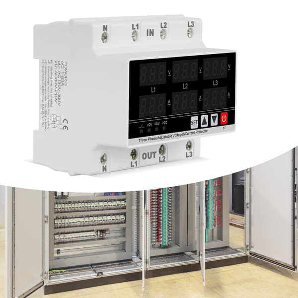 3-fas Din-skena Voltmeter Amperemeter DIN-skena Amperemeter Reläskydd