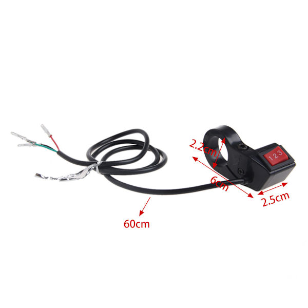 22mm elektrisk 3-växlad modulomkopplare för Shift E-cykel Scooter Cykel Motorcykel Kit