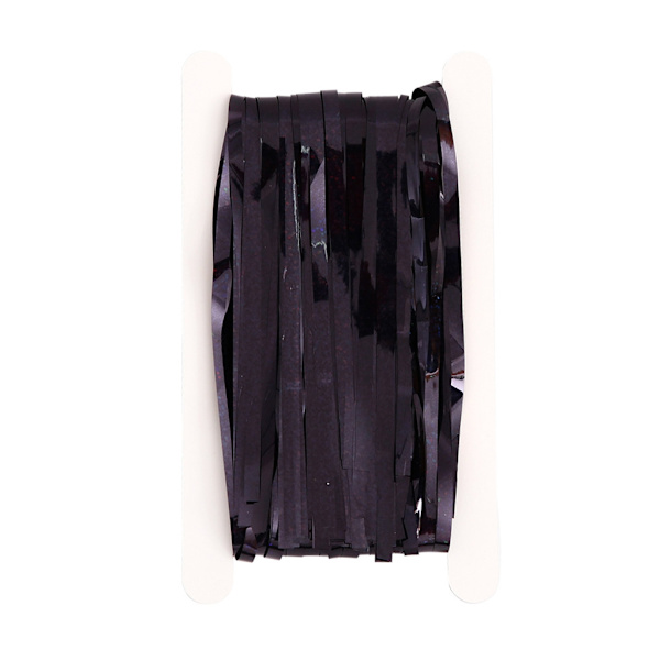 Sort Folie Glans Bryllupsdekoration Metallisk Iridescent Frynser Gardiner Halloween Fødselsdagsfest Baggrunds Ornamenter