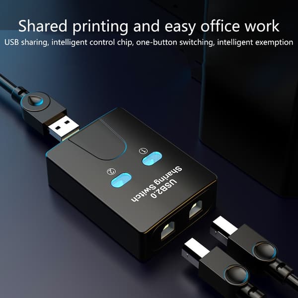 Manuel printerdelingsenhed USB To computere deler 1 USB 2 i 1 ud