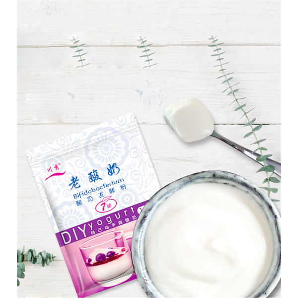 1 förpackning 10 g hemgjord yoghurtjäststarter Gör bra satser av kvalitetsprobiotikatät vanlig vegansk yoghurtpulver