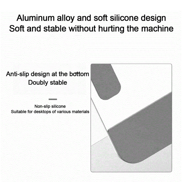 Vikbart bärbar stativ i aluminium Höjdjusterbar hållare för bärbar datorkylning Vikbart fäste för alla 7-17 tums surfplattor PC