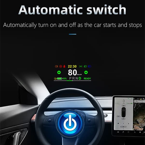 Bil HUD Head Up Overspeed Ur Måler Speedometer Advarselssystem Værktøj til