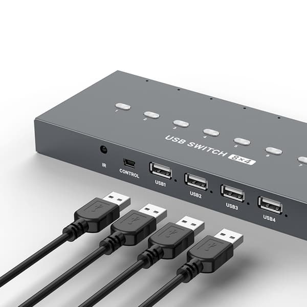 Manuel printerdelingsenhed USB Otte computere deler 4 USB 8 ind 4 ud skift
