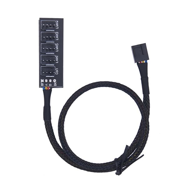 PWM-blæseradapter 5-vejs splitter til 4-pin computerbundkort blæsercontroller