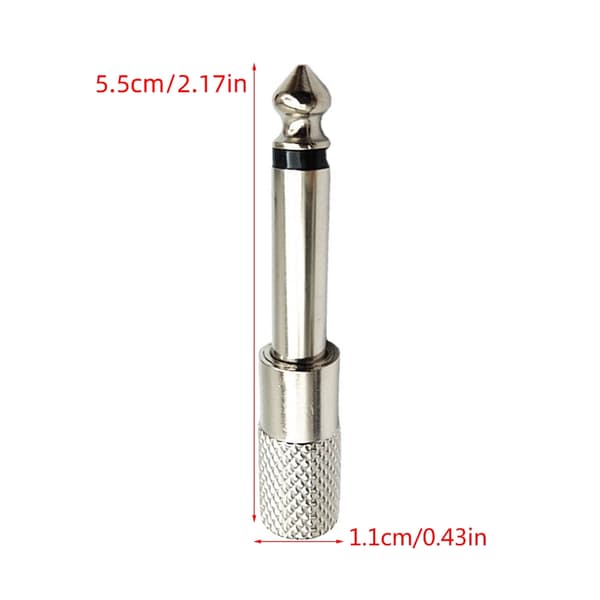 Klar lydoverføring 6,35 mm til 3,5 mm omformer 1/4'' til 3,5 mm adapter
