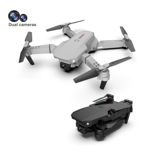 RC FPV Drone 4-axlig hopfällbar RC Quadcopter Optical Flow 4K Dual Camera Fjärrkontroll Drone 6-12Y Barn Vuxna Favoritpresent Black