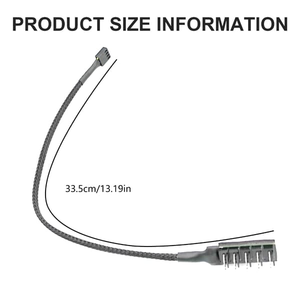 4PIN/3PIN PWM Viftesplitter Adapterkabel for Stasjonær PC Intern Kjøling