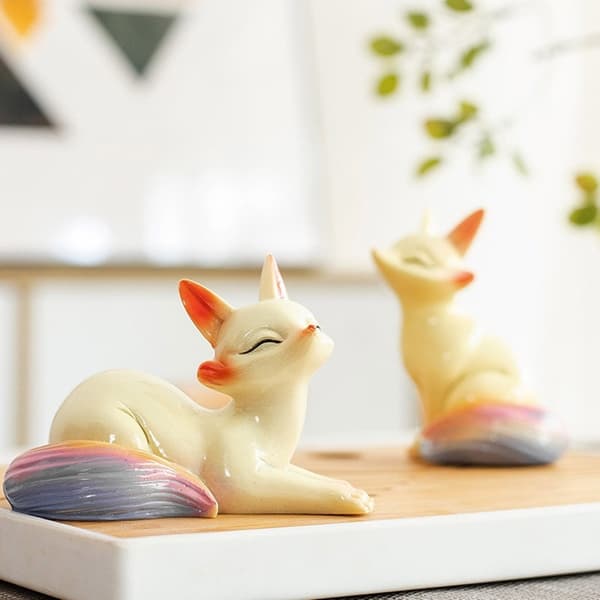 3D ræve lysform dyresilikoneform til lysfremstilling DIY håndværk harpiksforme 2 pcs