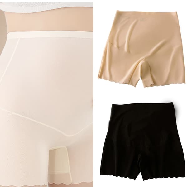 Bløde graviditetstrusser sømløse shorts til daglig brug og maveunderstøttelse White XL