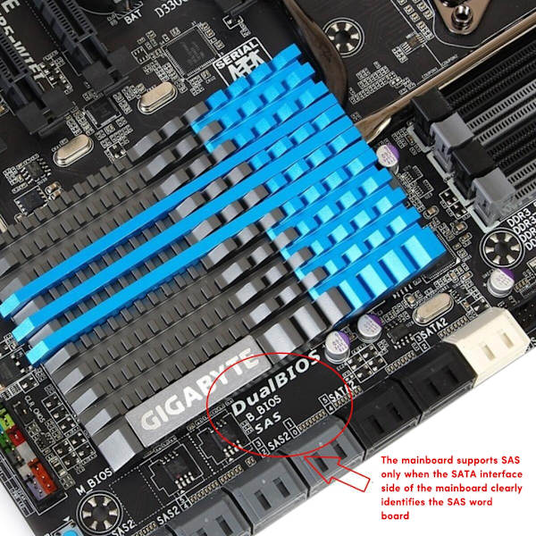 Kvalitet SFF 8482SAS till SATA22PIN Adapter Card Converter för enkel dataöverföring Lätt och kompakt adapterkort A