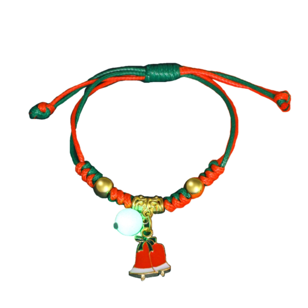 Handgjorda vävda jularmband lysande pärla flätat rep armband justerbart vänskap par smycken gåvor 2