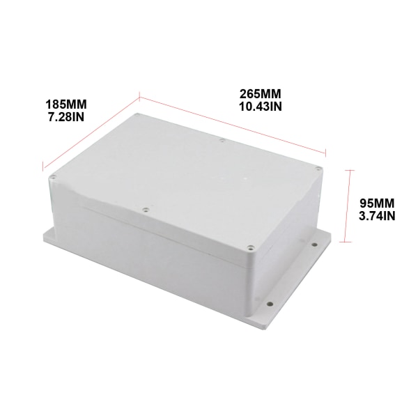 DIY Junction Box Rektangel Power Enclosure Box Elektroniskt projektinstrument för case Vattentät plast för skydd