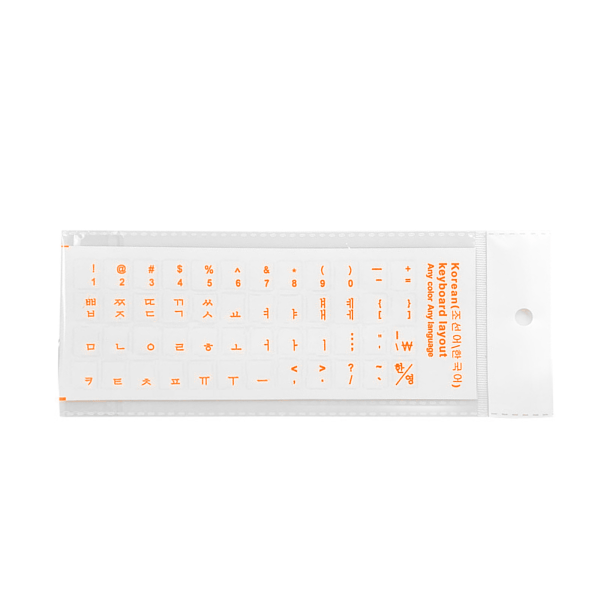 Koreanska tangentbordsklistermärken Matt PVC-tangentbordsklistermärke Bokstäver Transparent för PC Dator Laptop Notebook Desktop Tangentbord Orange