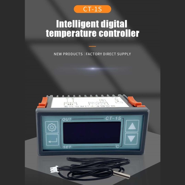 Multifunktions LED digital termostat temperaturregulator för hembryggning bryggjäsning Kylskåp Inkubator Växthus