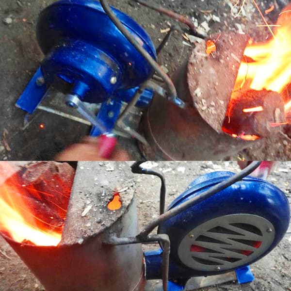 Håndsving BBQ Ventilator Grill Luftblæser til Picnic Camping Komfur Tilbehør