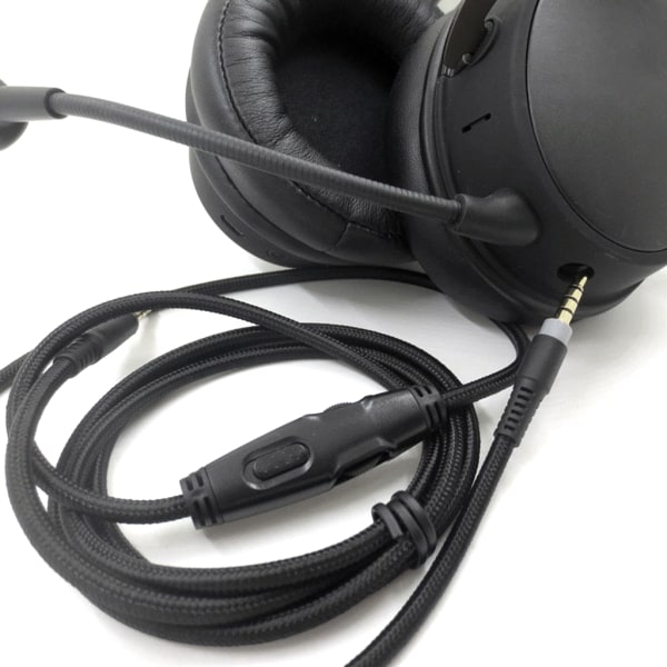 Löstagbar spelhörlurskabel 1,5 m 60 tum Brusreducerande headset Gamingkabel Audio för HyperX Cloud för Alpha/Fl