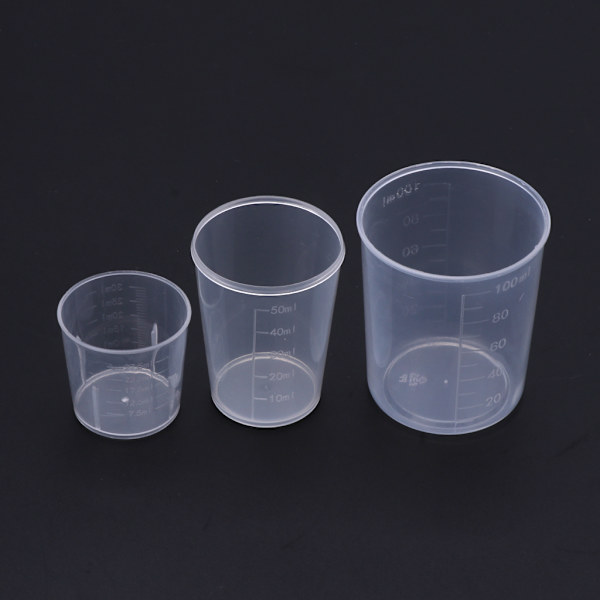 3 stk./sæt 30 50 100 ml multifunktionelle epoxy blandingskopper flydende beholderkopper