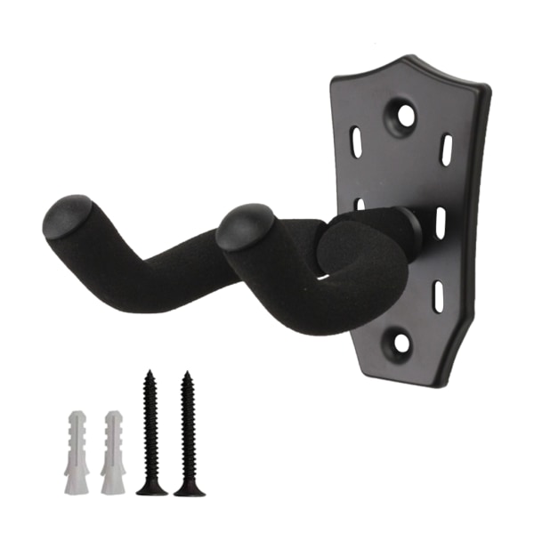 Gitarvegghenger Metall Gitarveggfeste med Beskyttende Svamp Gitarhals Holder Krokstativ for Bass Fiolin Ukulele