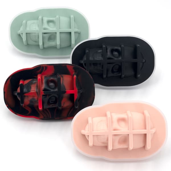 Baseballformede isterningforme Fleksibel silikone isfremstillingsform til daglig brug Camouflage Red Black