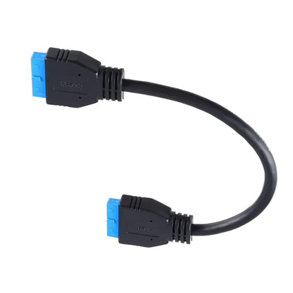 USB3.0 19PIN Header 1 til 2 Forlengelseskabel Splitter 19Pin Intern Forlengelse