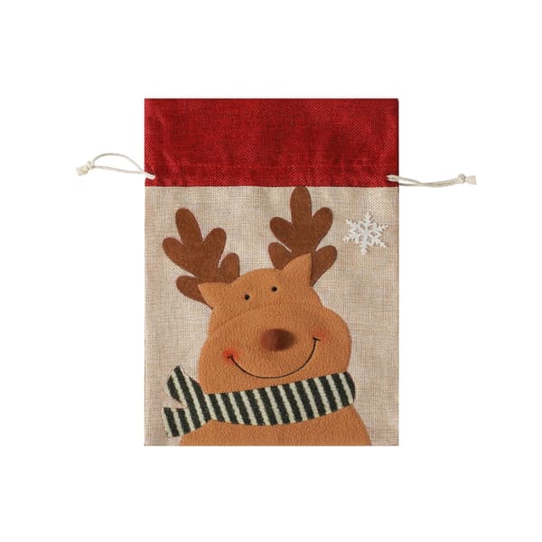 Festival Godtebeholder Julegavepose Bløde Materialer 2 Bærbare Størrelser Festtilbehør Large elderly gift bag