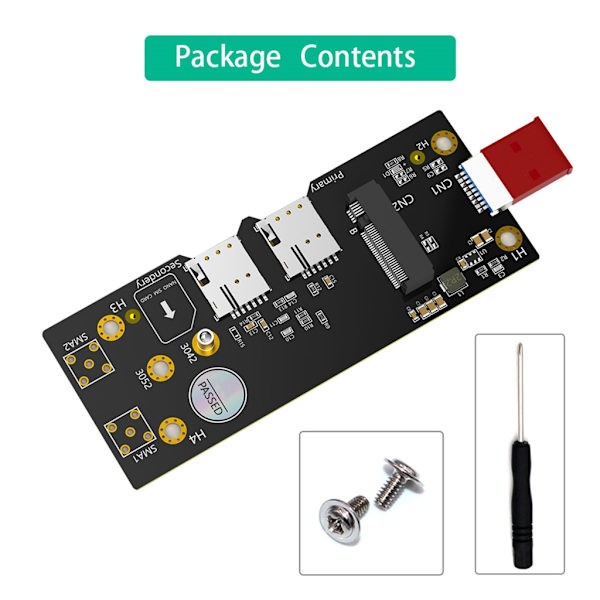 M.2 B Key til USB 3.0 Adapter med 2 Kortunderstøttelse til 3G/4G/5G Modul