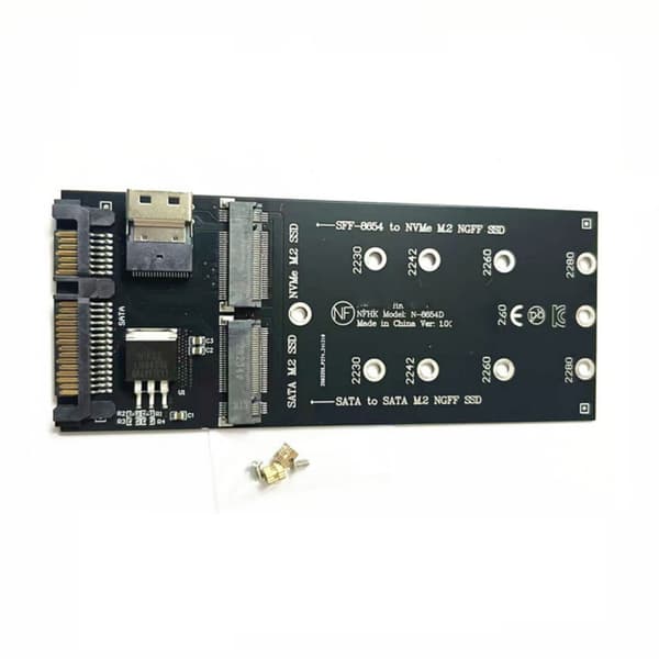 SFF-8654 til M.2 NVME Udvidelseskort 2 i 1 Adapter til Computerbundkort