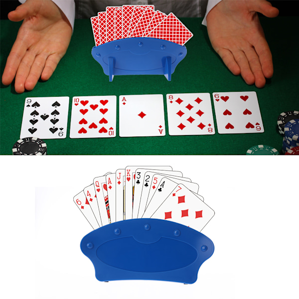 Handsfree-spelkorthållare i plast Brädspel Poker för Seat Lazy Poker Base Game organiserar händer Yellow