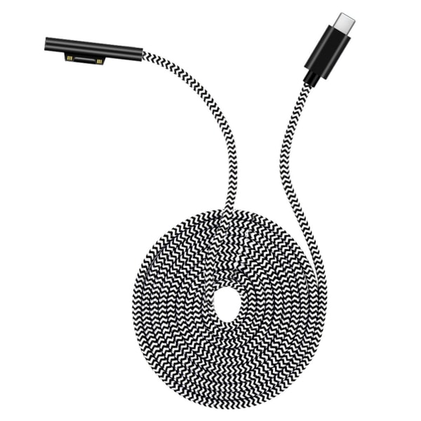 1,8 m USB Type-C power adapter 15v 3A Pd snabbladdningskabel Lämplig för Microsoft- Surface Pro 3 4 5 6 7 A