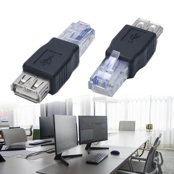 2 stk. USB2.0 til Ethernet RJ45 Han-stik Netværksadapter til Routere