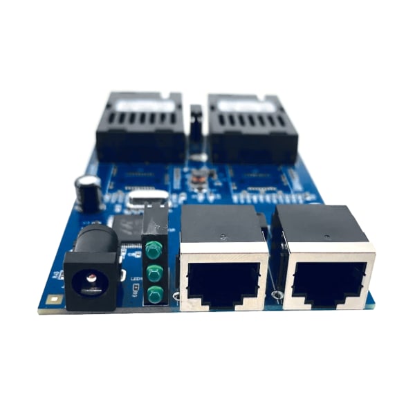 10/100/1000M Gigabit Ethernet-switch Ethernet Fiberoptisk mediakonverterare Single Mode 2 RJ45 UTP och 2 SC fiberportar