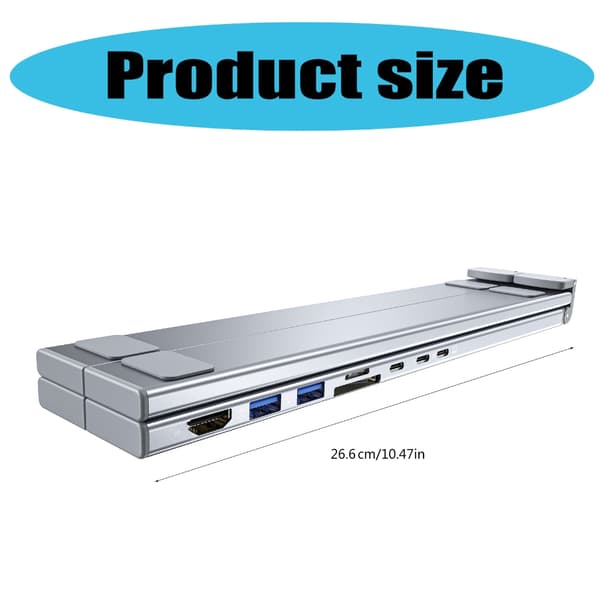 Type C Hubs med 4K USB3.0 Type C PD100W Aluminiumlegering til PC Laptop