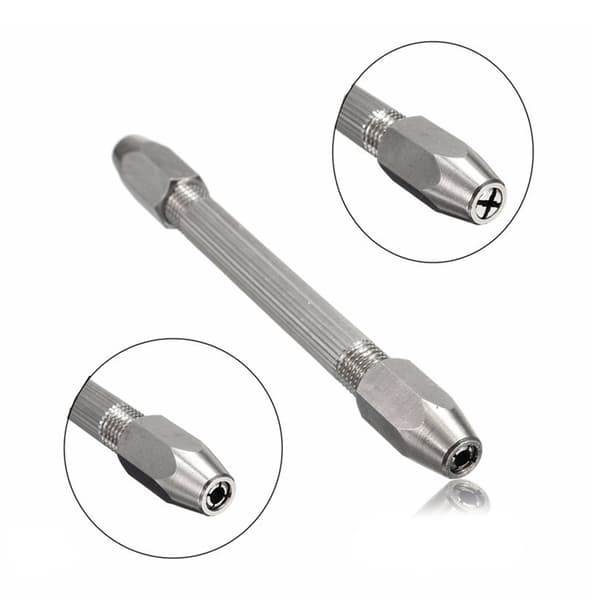 Mini Micro Manuell Gimlet Dobbel End Pin Vice Bore Håndboreverktøy for Bor