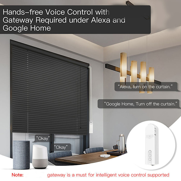 Hem Pärlkedja Rullgardinsmotor Fjärrkontroll Intelligent Gardinmotor EU Plug ZigBee version