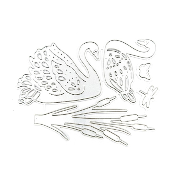 Love Birds Kutte Dies Dyr Metall Die Cuts Preging Stencil Verktøy for DIY Scrapbooking Bryllupsinvitasjonskortlaging