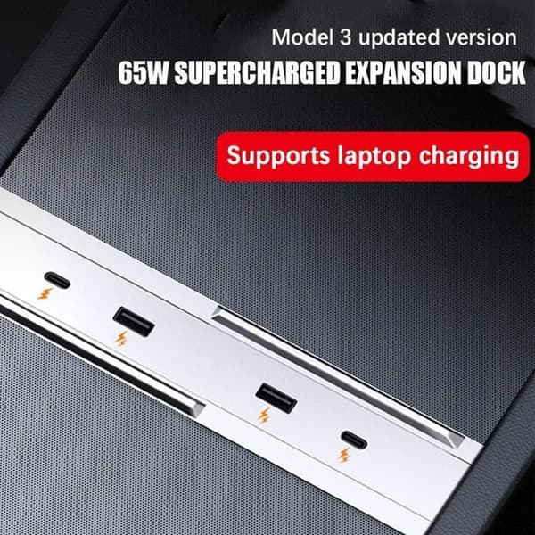 For Bil 3+ Bil USB Hub Dokkingstasjon Utvidelse Shunt Senterkonsoll Adapter