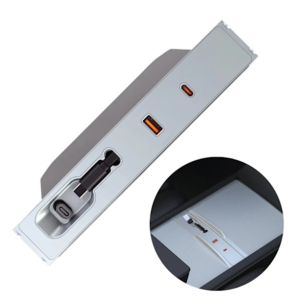 USB Hub Portar Hög Hastighet Handskfack Dockningsstation Adapter Splitter för
