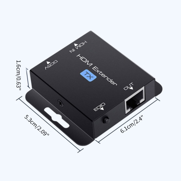 HDMI-kompatibel förlängare för POC Cat5/Cat6 RJ45 Ethernet UTP-signal upp till 60M mottagare + sändarsats för bärbar dator
